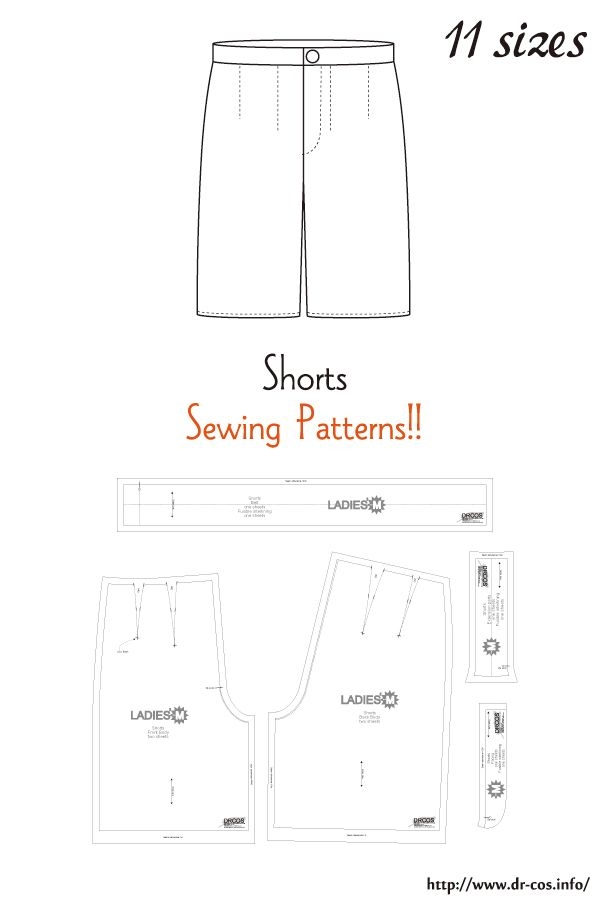 Template Printable Shorts Pattern
