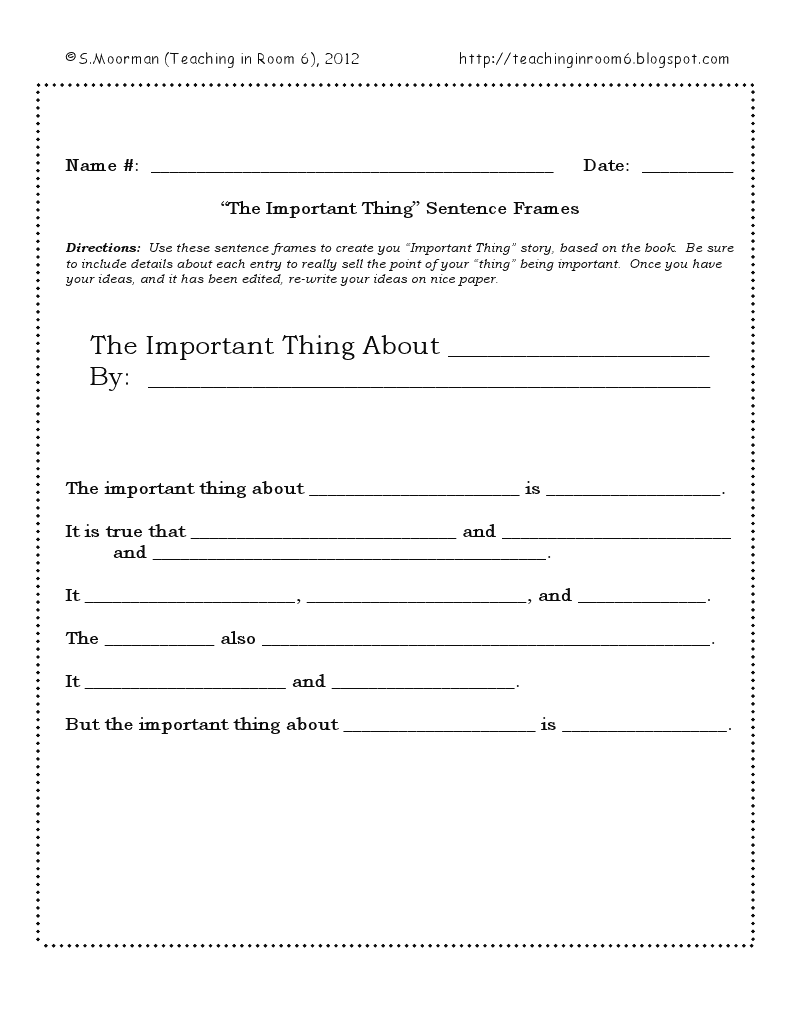 The Important Book Template Printable Printable Templates Free