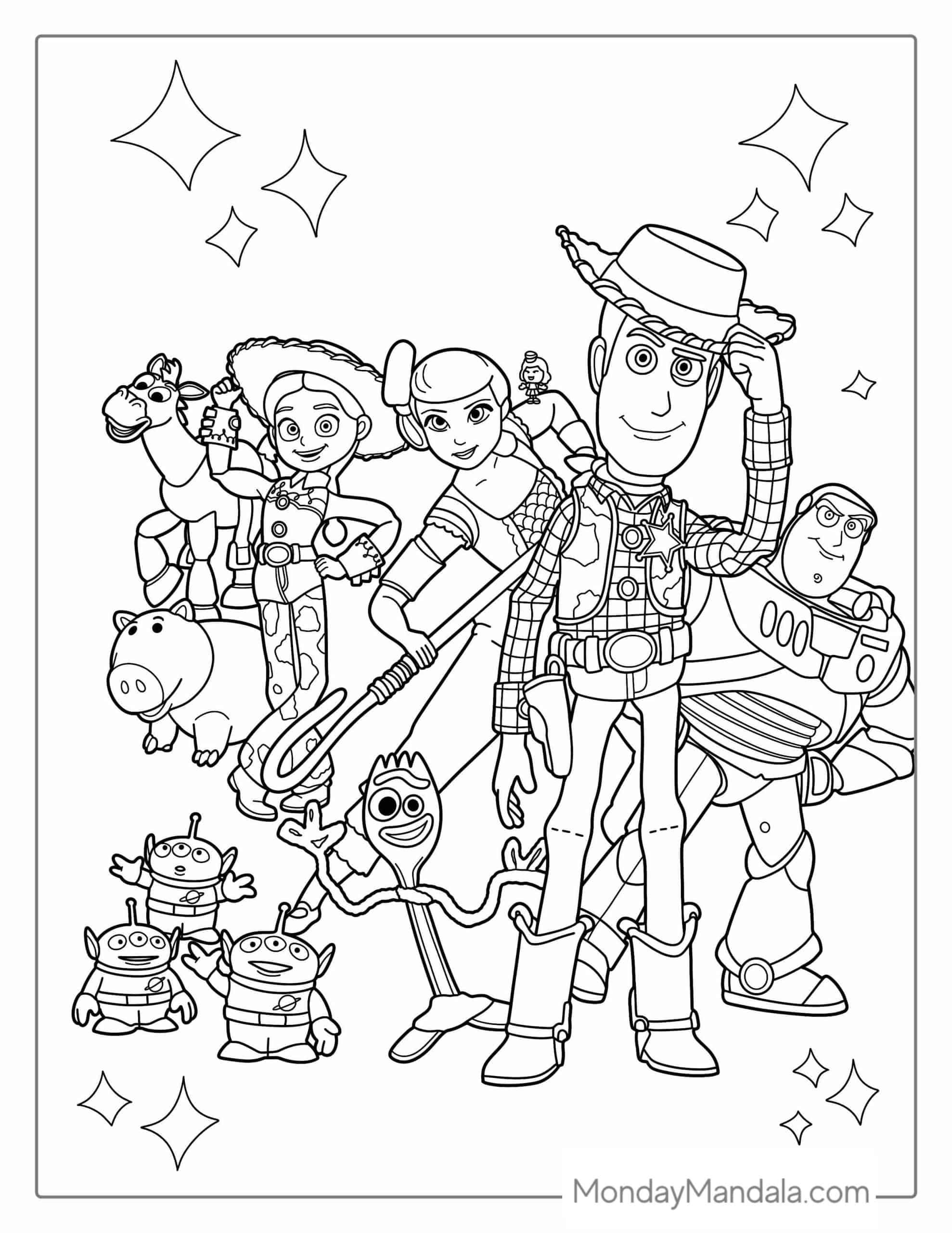 Toy Story Coloring Pages Printable Tulamama Woody Getdrawing