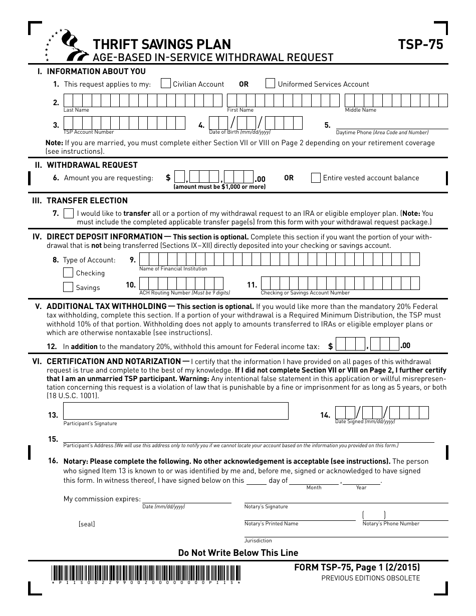 Tsp Blank Form 75 Printable Printable Forms Free Online