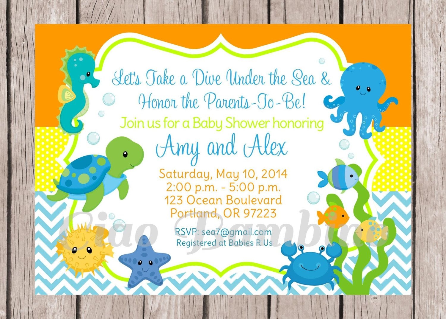 Under The Sea Baby Shower Printable Templates
