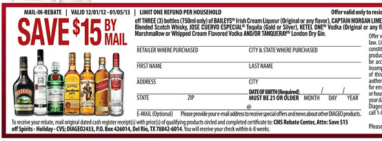 Printable Smirnoff 60 Rebate Form