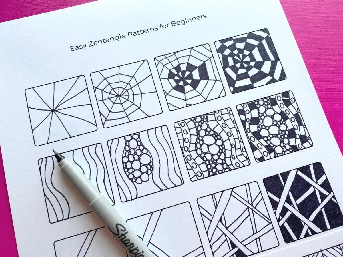 Easy Zentangle Pattern Printable
