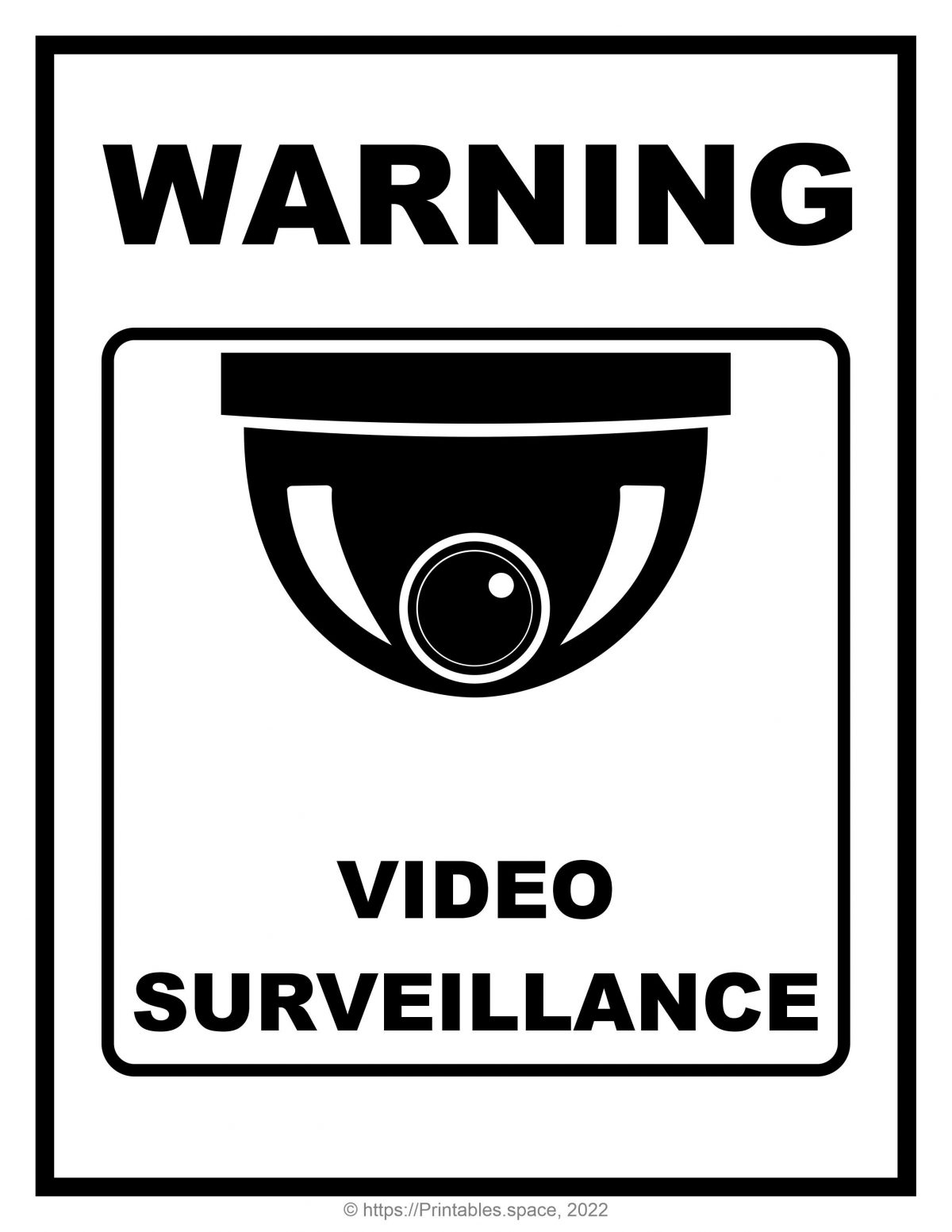 Video Surveillance Sign Printable Free Printables