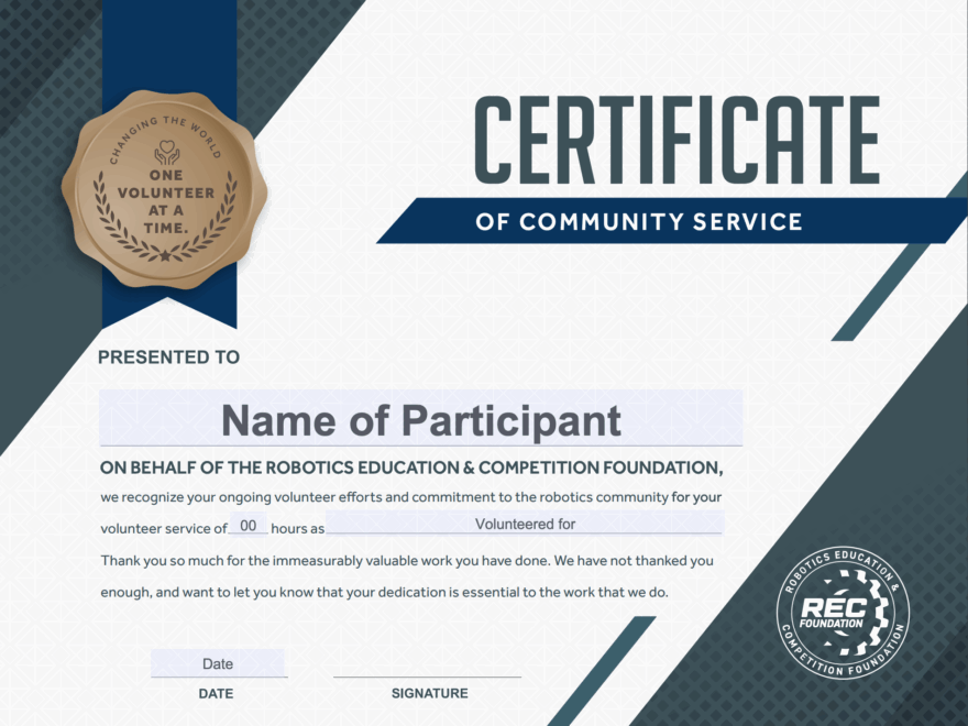 Volunteer Certificate Templates