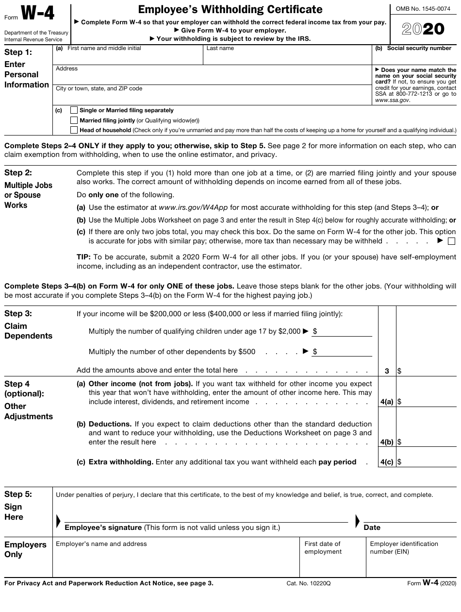 W 4V Printable Form
