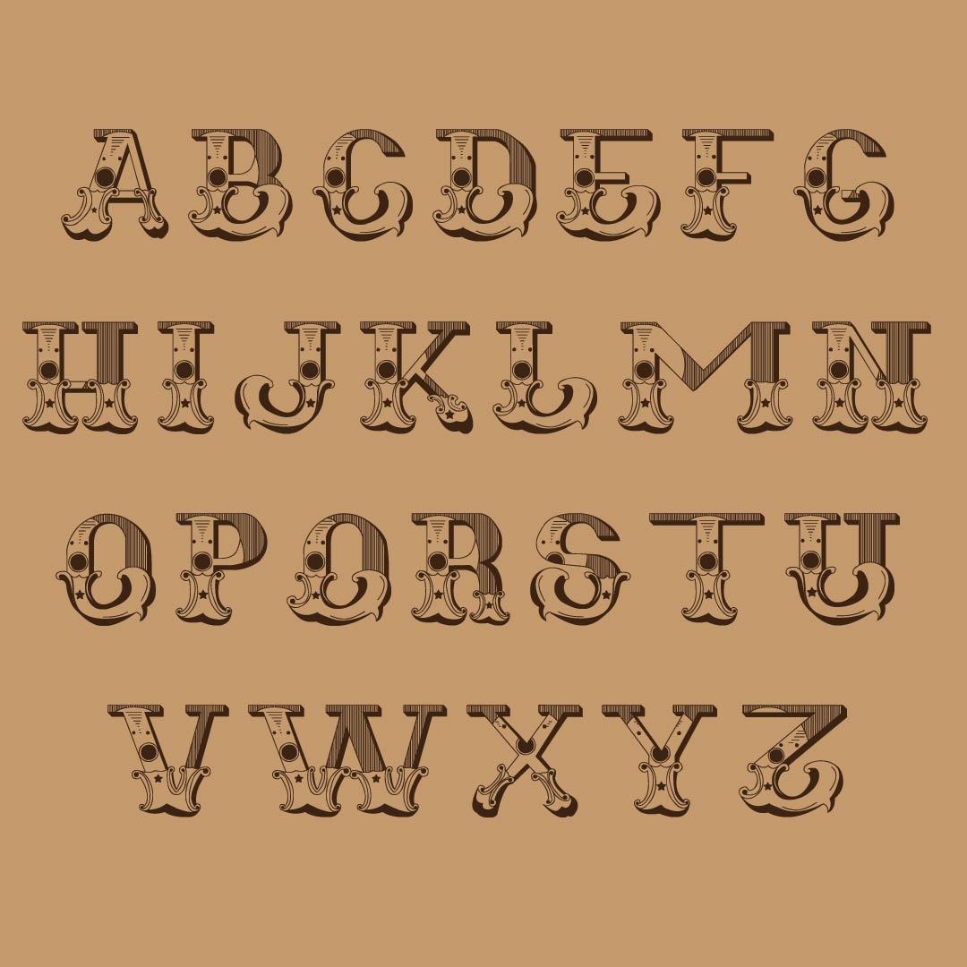 Western Alphabet Letters 10 Free PDF Printables Printablee