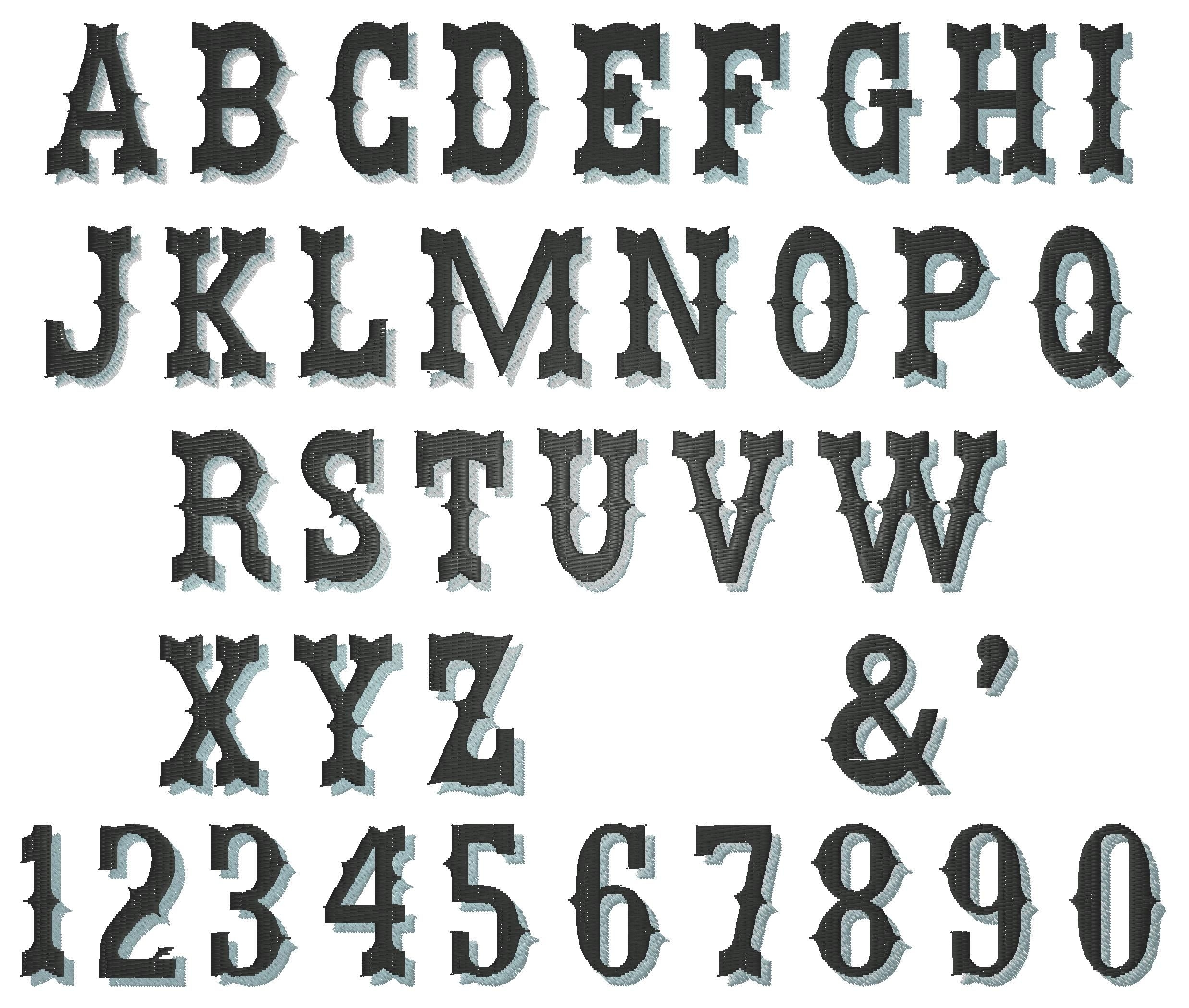 Western Font Stencils Printable