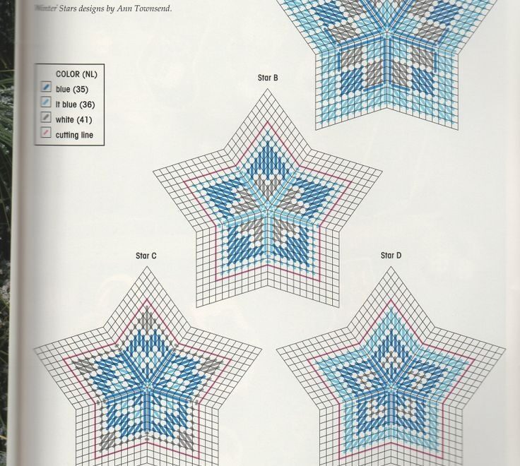 Winter Star 2 Plastic Canvas Patterns Canvas Patterns Plastic