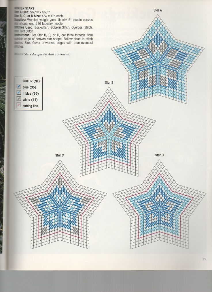 Winter Star 2 Plastic Canvas Patterns Canvas Patterns Plastic 