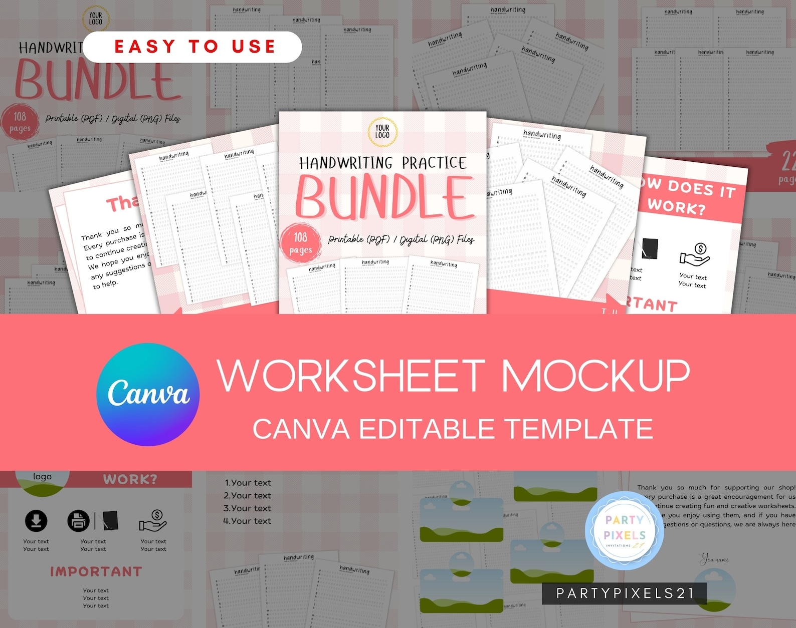 Custom Worksheet Mockup Printable Template