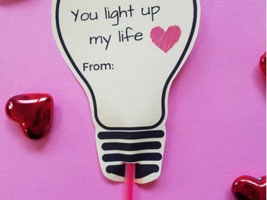 You Light Up My Life Valentine s Day Printable Glow Stick Valentine