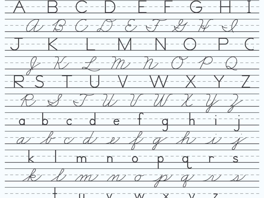 Zaner Bloser Handwriting Chart 10 Free PDF Printables Printablee